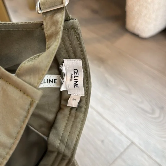 Celine olive green baseball hat worn once; size M fits 58 cm head size - Picture 5 of 5